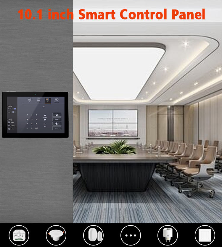 2026 new 10.1-inch IPS touch screen Wifi PoE smart home central control screen, supports Control 4 App, suitable for home automation