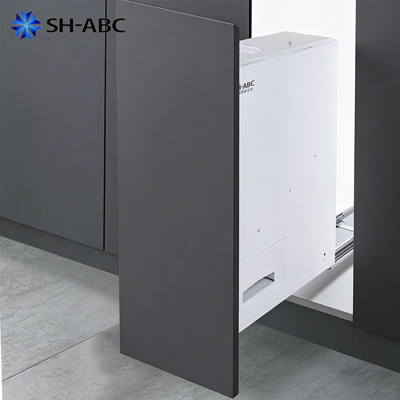 Large-capacity modern rice box rice storage cabinet, slide rail drawer type, environmentally friendly carbon steel moisture-proof kitchen storage box, household rice bucket