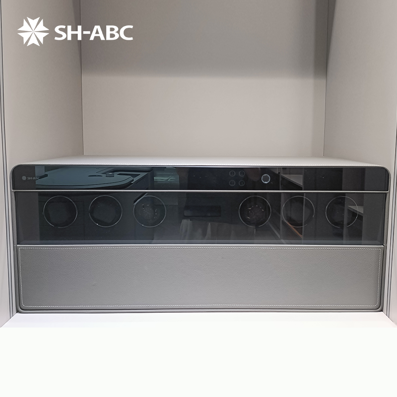 SH-ABC smart watch winding device storage box 6-digit watch meter converter, fingerprint lock, jewelry drawer, home storage.