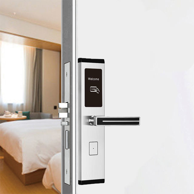 Smart hotel door lock system RFID sensor card lock, stainless steel door lock, including free management software