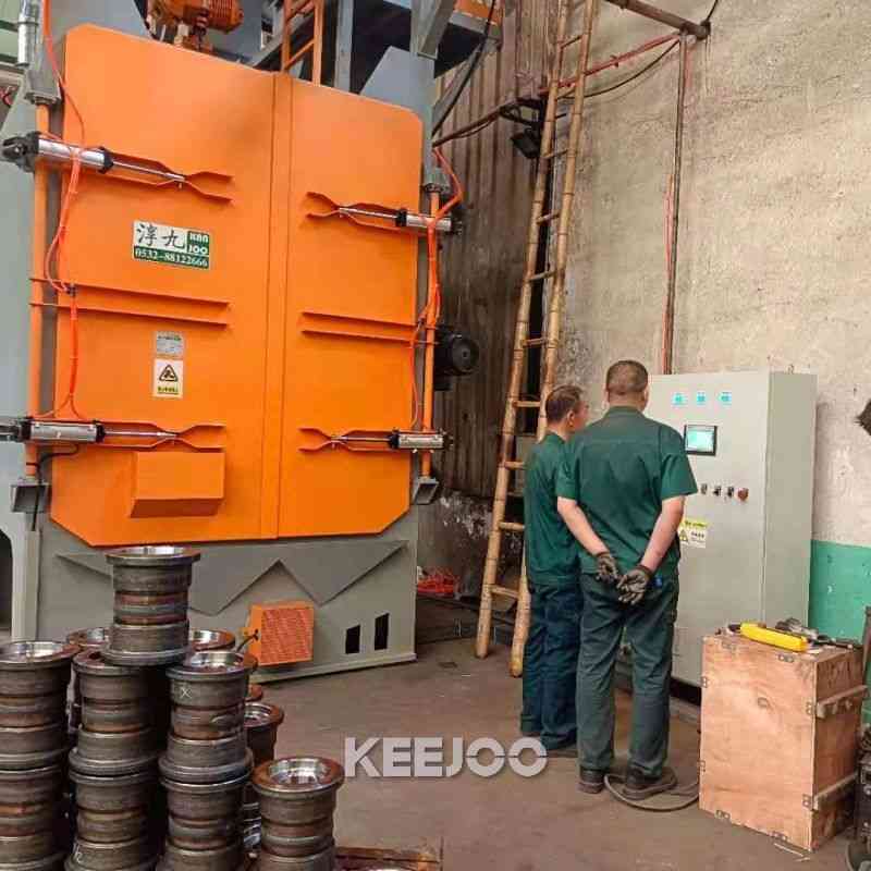 Double Hook Shot Blasting Machine
