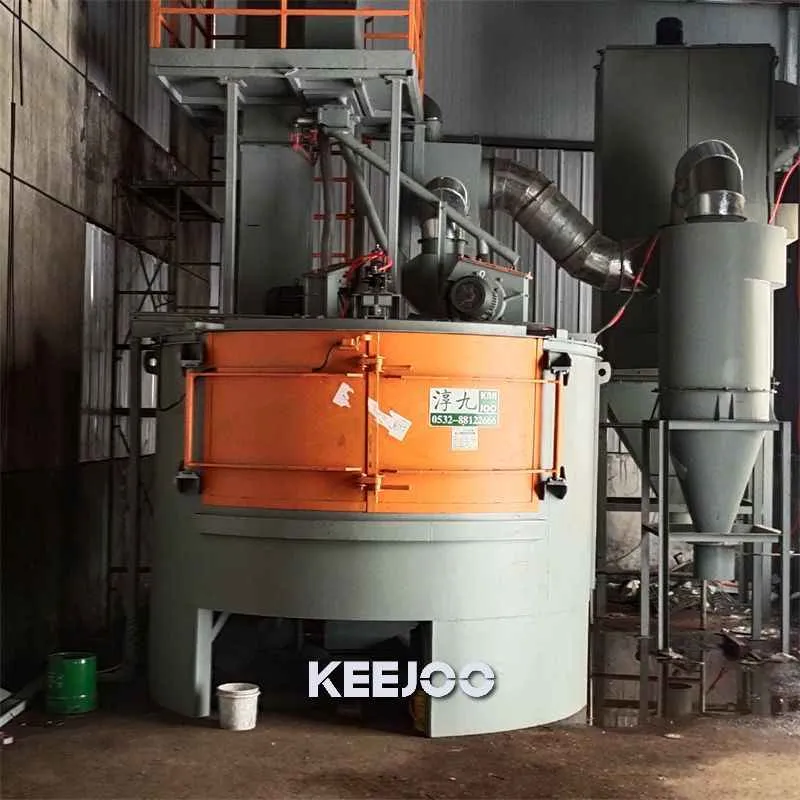 Rotary mesh table shot blasting machine