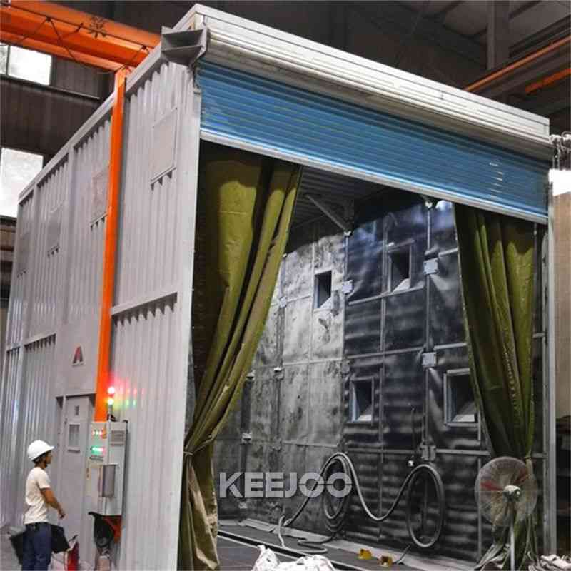 Sand Blasting Room with Flat-car