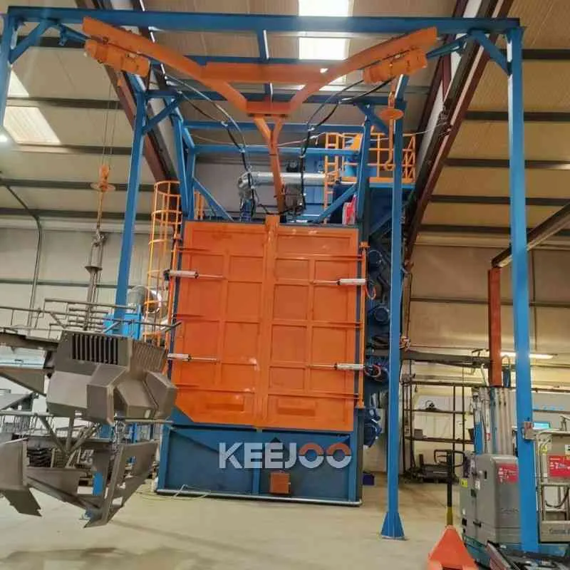 What is a shot blasting machine used for?
